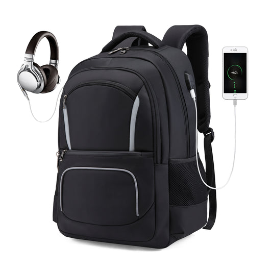 Large Backpack 37L, 17 Inch Travel Laptop Backpack Water Resistant Work Bag with USB Charging Port,