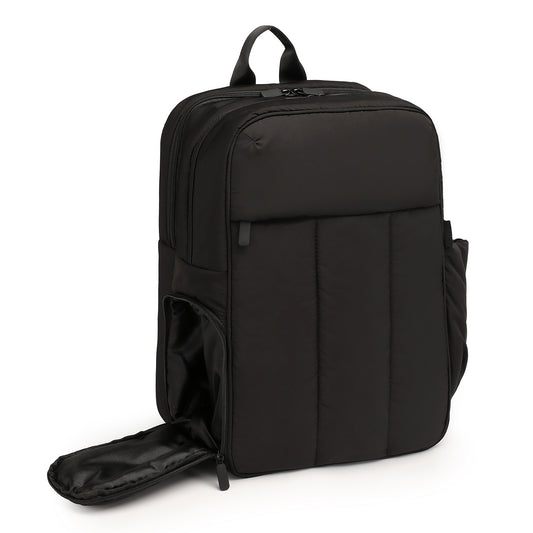 Multi colors Laptop Backpack, Travel Laptop Backpack for Women, Puffy Quilted Casual Daypack, Water-Resistant Bookbag for 15.6 Inch Laptop with shoe compartment.