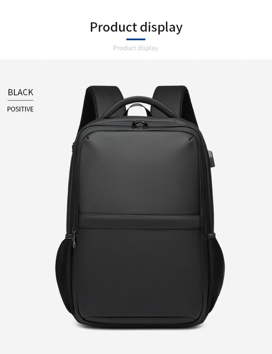 Travel Laptop Backpack, Work Bag Lightweight Laptop Bag with USB Charging Port, Anti Theft Business Backpack, Water Resistant School Rucksack for Men and Women, Fits 15.6 Inch