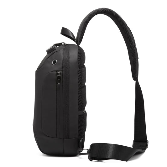 Sling Bag for Men Anti-theft USB Crossbody Shoulder Waterproof Chest Bag Travel Daily Use