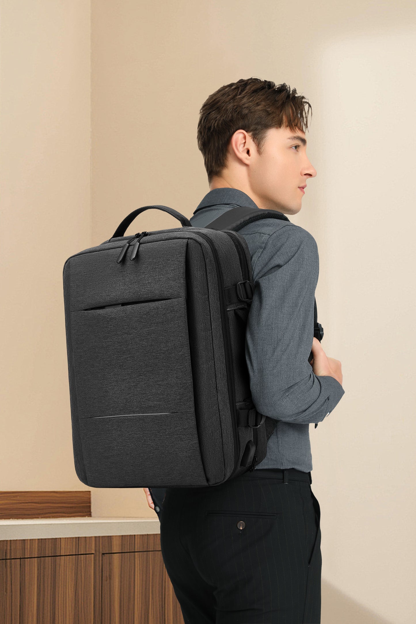 Laptop Backpack 15.6 Inch Work Business Backpacks Purse , Waterproof College Bookbag for School, Waterproof Casual Daypack for Travel