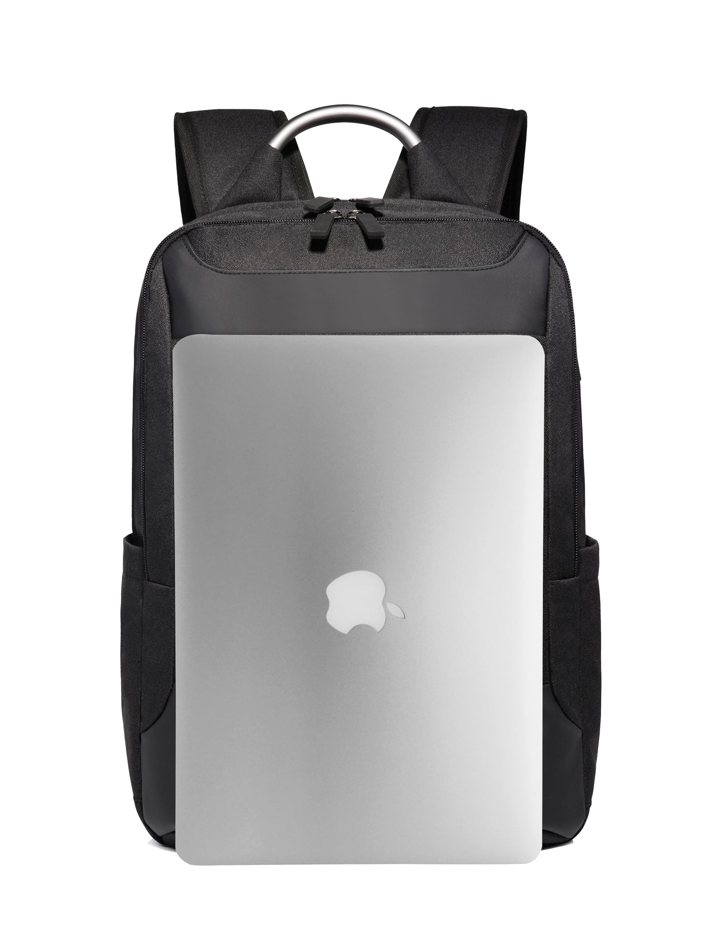Black Backpack, Laptop Backpack 15.6 Inch Mens Rucksack Work School Bag with USB Charging Port Waterproof Day pack for Business Travel College..