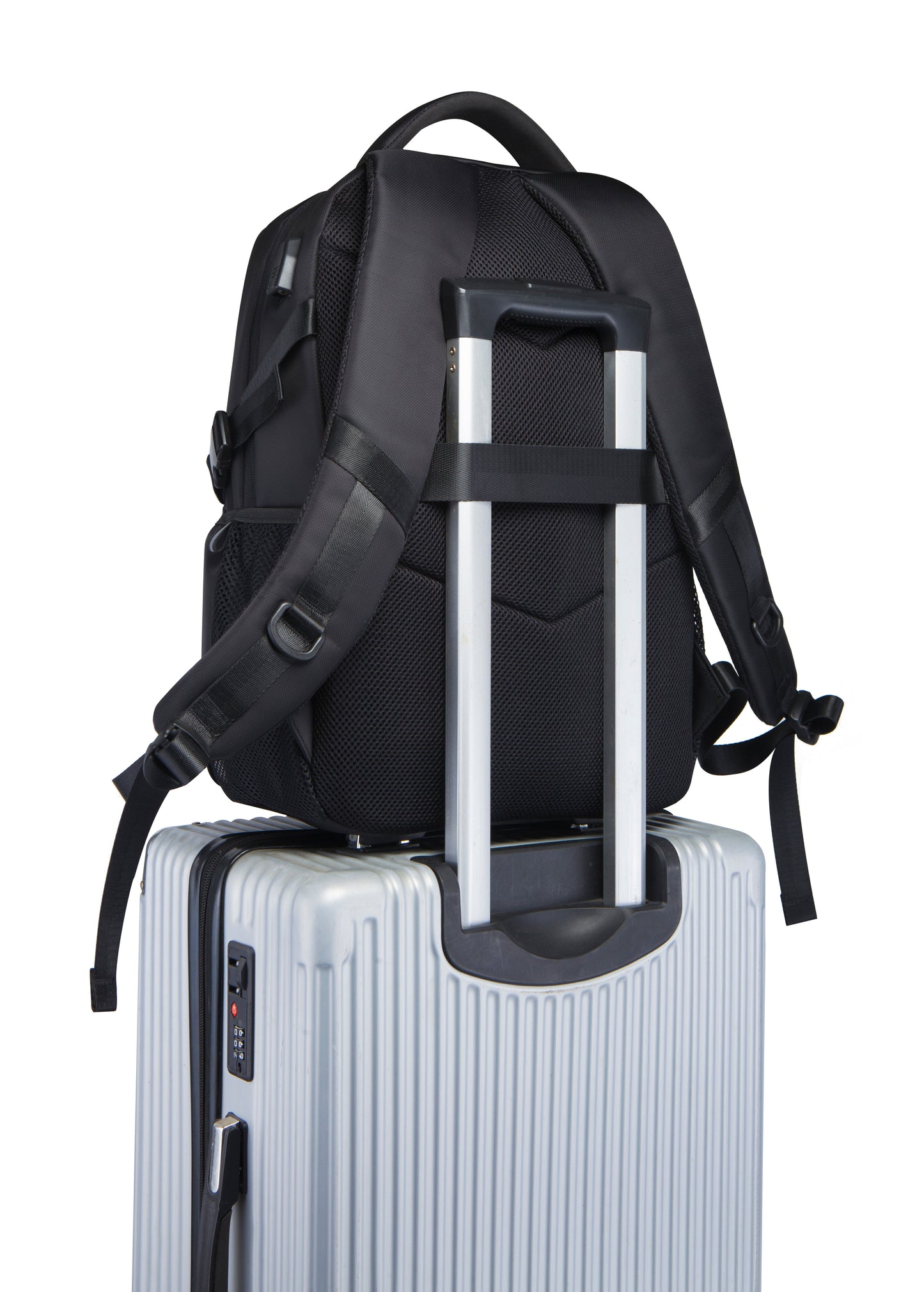 30 L Large size Black Backpack for School, College, and Travel: Water Resistant Bookbag with USB charge port