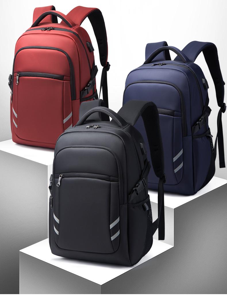 30 L Large size Black Backpack for School, College, and Travel: Water Resistant Bookbag with USB charge port