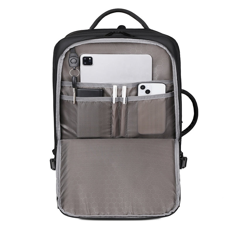 Expandable Travel Backpack, Extra Large Carry On Backpack 35L-45L, fits 17.3 Inch Laptop for Men Women Traveling Businesss with USB Charging Port