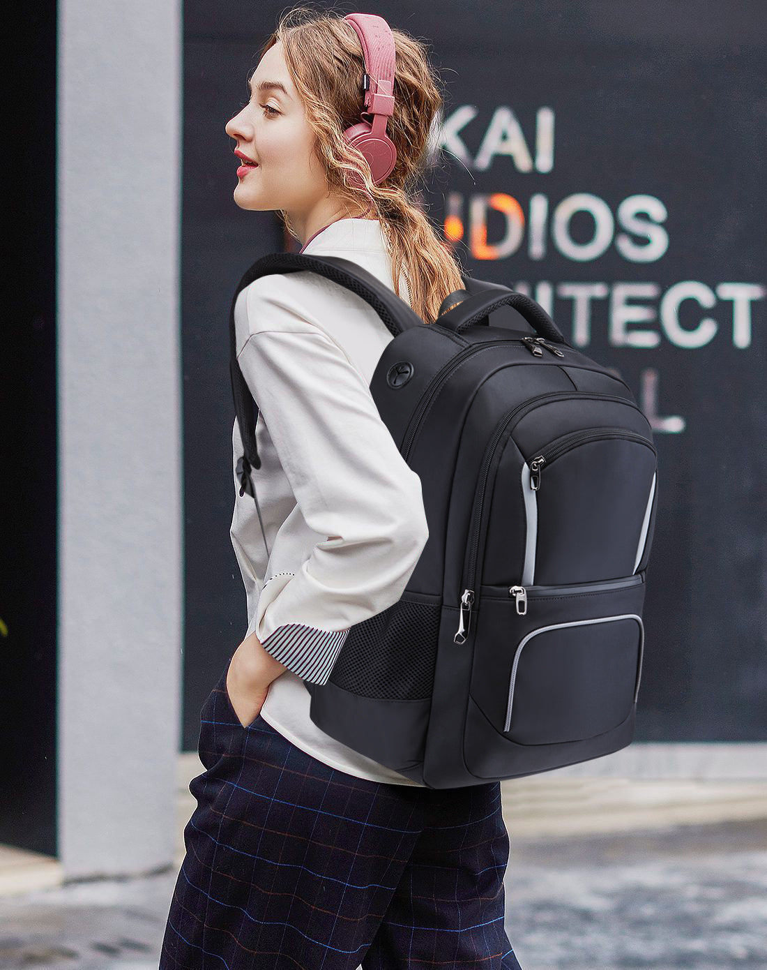 Large Backpack 37L, 17 Inch Travel Laptop Backpack Water Resistant Work Bag with USB Charging Port,