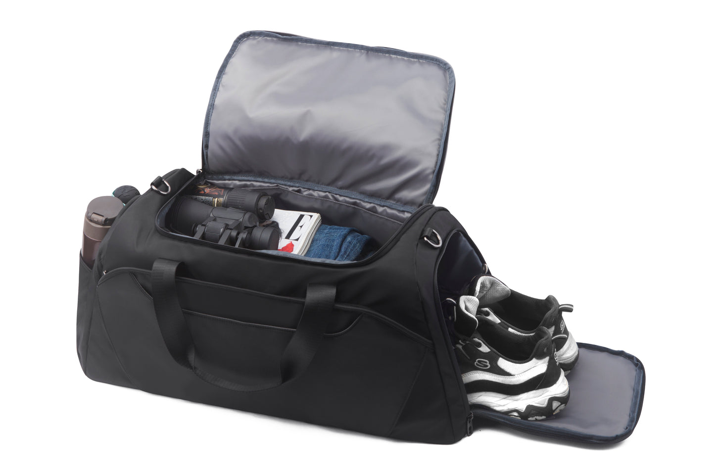 Duffle Bag for Women Men, Waterproof  Bags with Shoe Compartment,Wet Pocket Large Weekender Overnight with Toiletry Bag