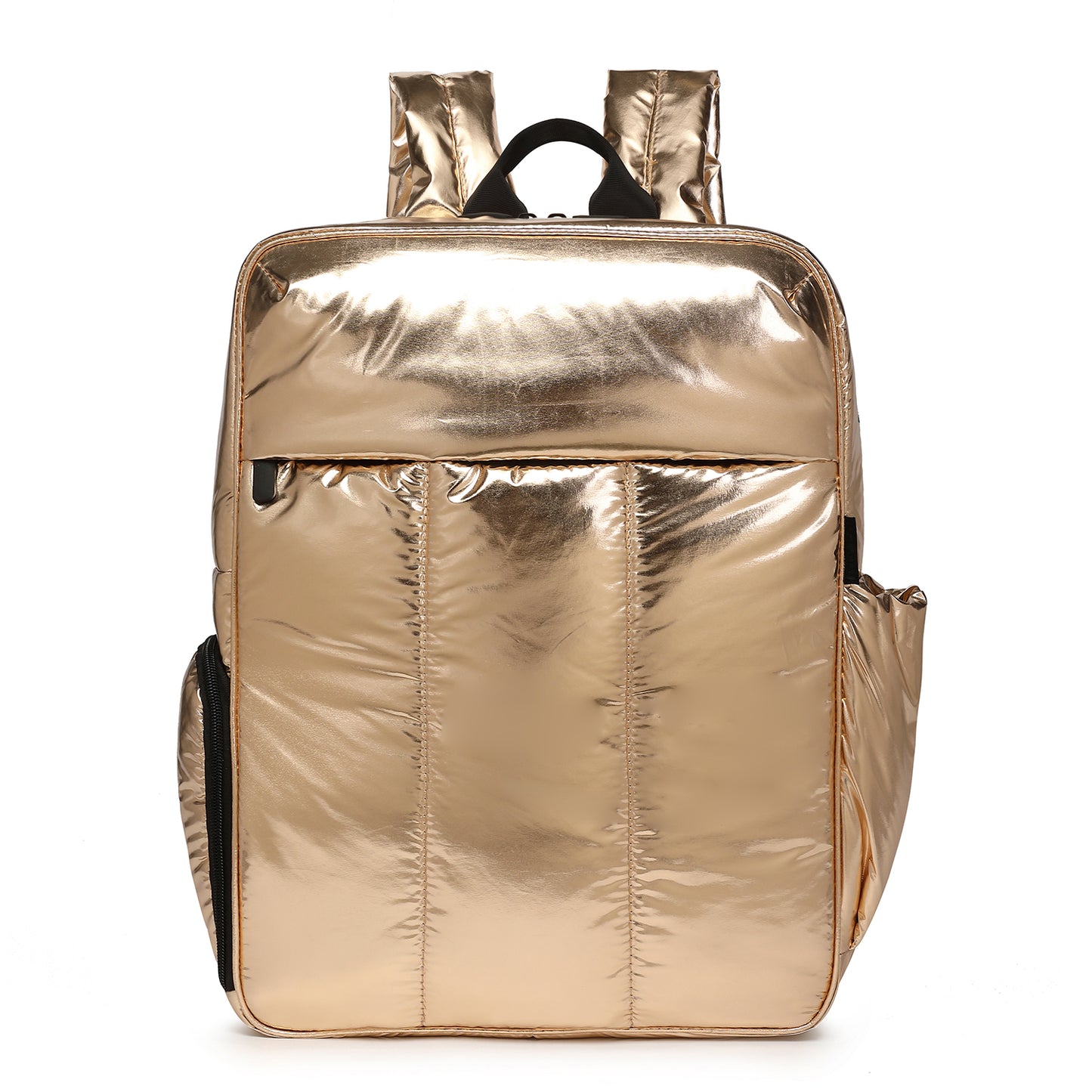 Multi colors Laptop Backpack, Travel Laptop Backpack for Women, Puffy Quilted Casual Daypack, Water-Resistant Bookbag for 15.6 Inch Laptop with shoe compartment.