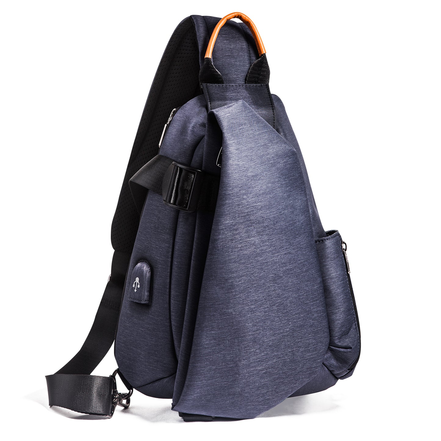 Large capacity Crossbody Sling Backpack Sling Bag Travel Hiking Chest Bag Daypack with USB charge port.