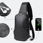 Large Sling Bag Chest Shoulder Backpack Crossbody Bags Casual Daypack for Men Women with USB chrge port