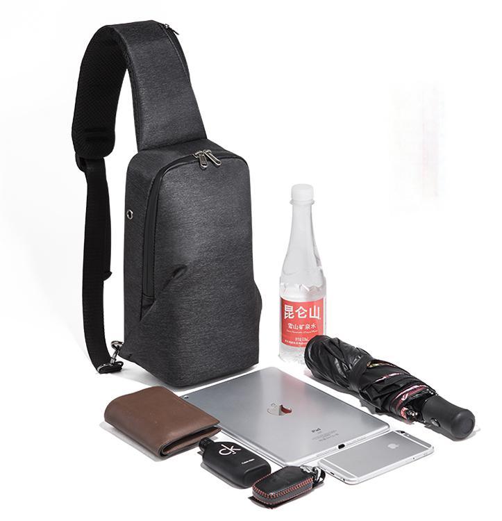 Large Sling Bag Chest Shoulder Backpack Crossbody Bags Casual Daypack for Men Women with USB chrge port