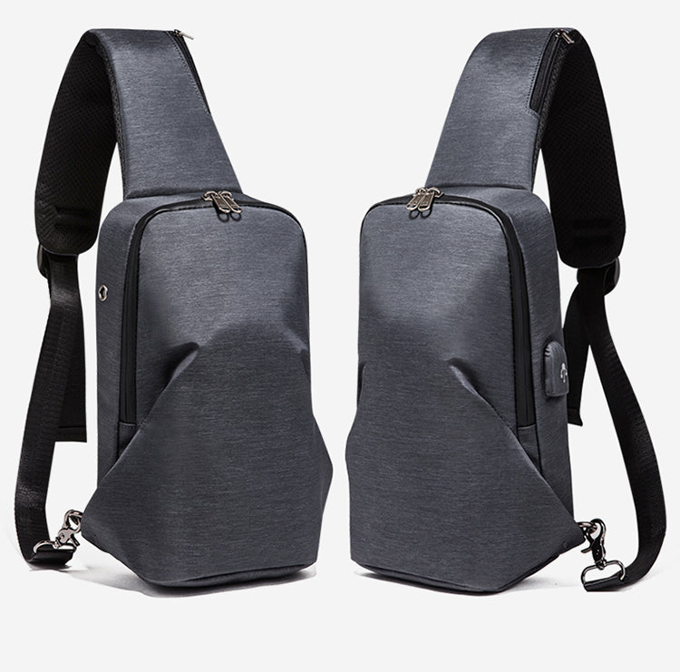 Large Sling Bag Chest Shoulder Backpack Crossbody Bags Casual Daypack for Men Women with USB chrge port