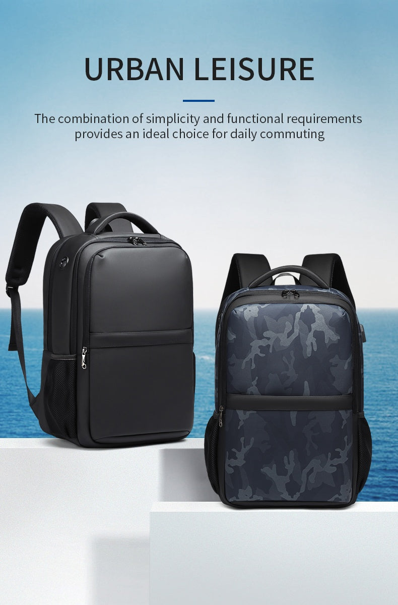 Travel Laptop Backpack, Work Bag Lightweight Laptop Bag with USB Charging Port, Anti Theft Business Backpack, Water Resistant School Rucksack for Men and Women, Fits 15.6 Inch