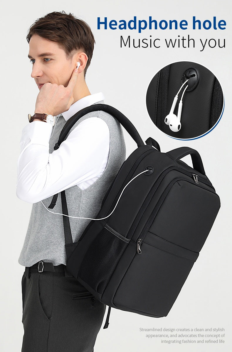 Travel Laptop Backpack, Work Bag Lightweight Laptop Bag with USB Charging Port, Anti Theft Business Backpack, Water Resistant School Rucksack for Men and Women, Fits 15.6 Inch