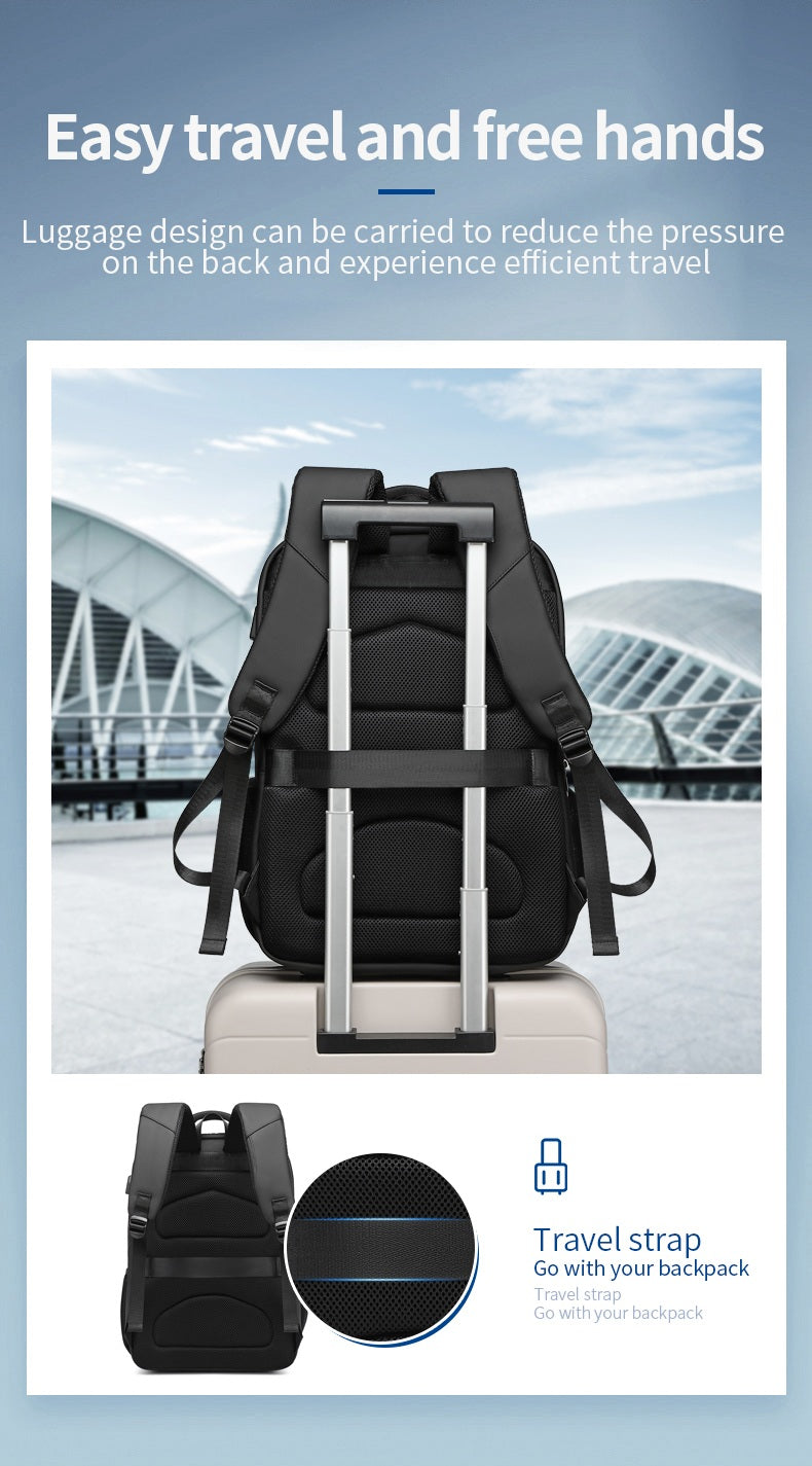 Travel Laptop Backpack, Work Bag Lightweight Laptop Bag with USB Charging Port, Anti Theft Business Backpack, Water Resistant School Rucksack for Men and Women, Fits 15.6 Inch
