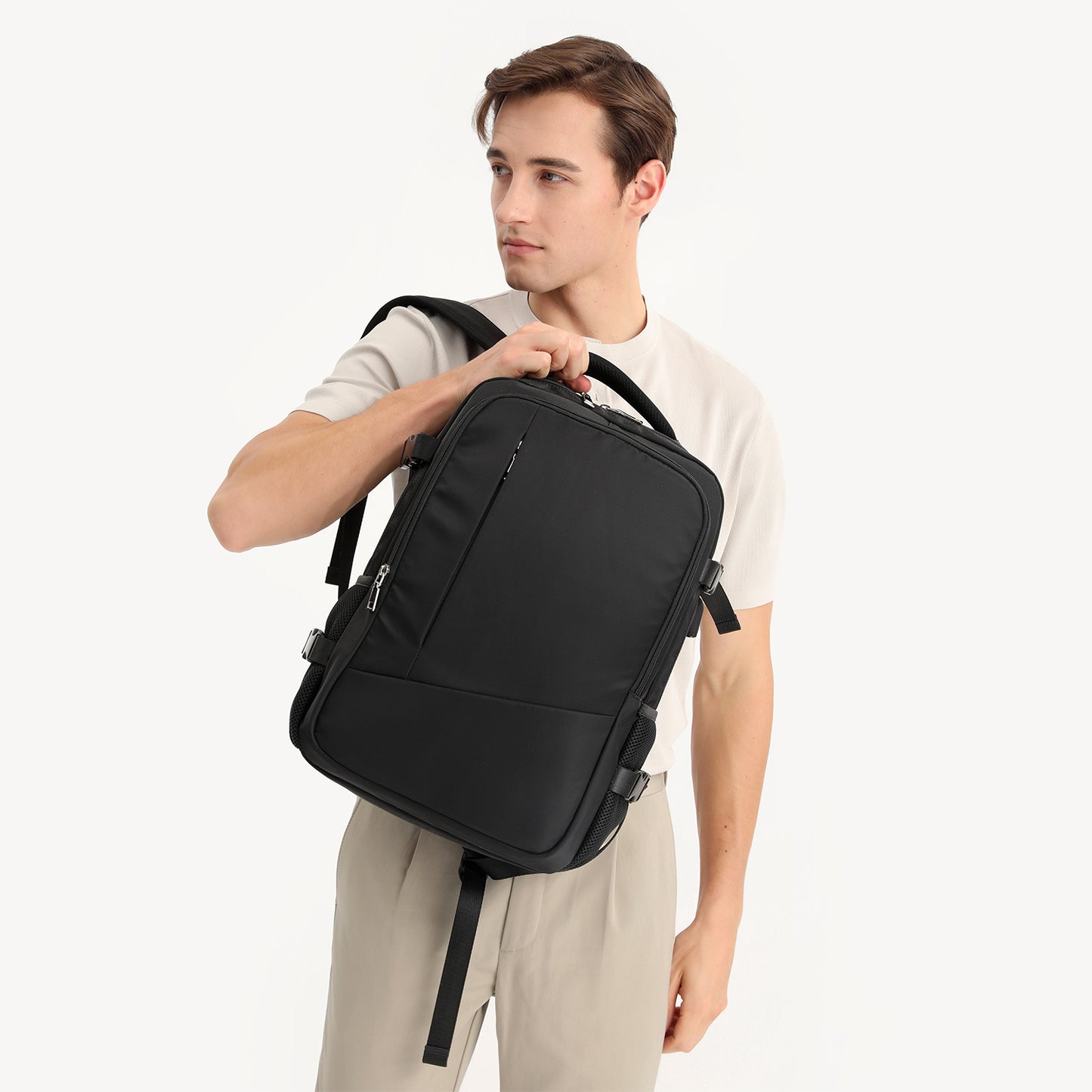 Backpack for Women Men,Casual School Backpack with USB charge port 15.6 Inch Laptop Bookbag with USB Charger for College High School Travel Business