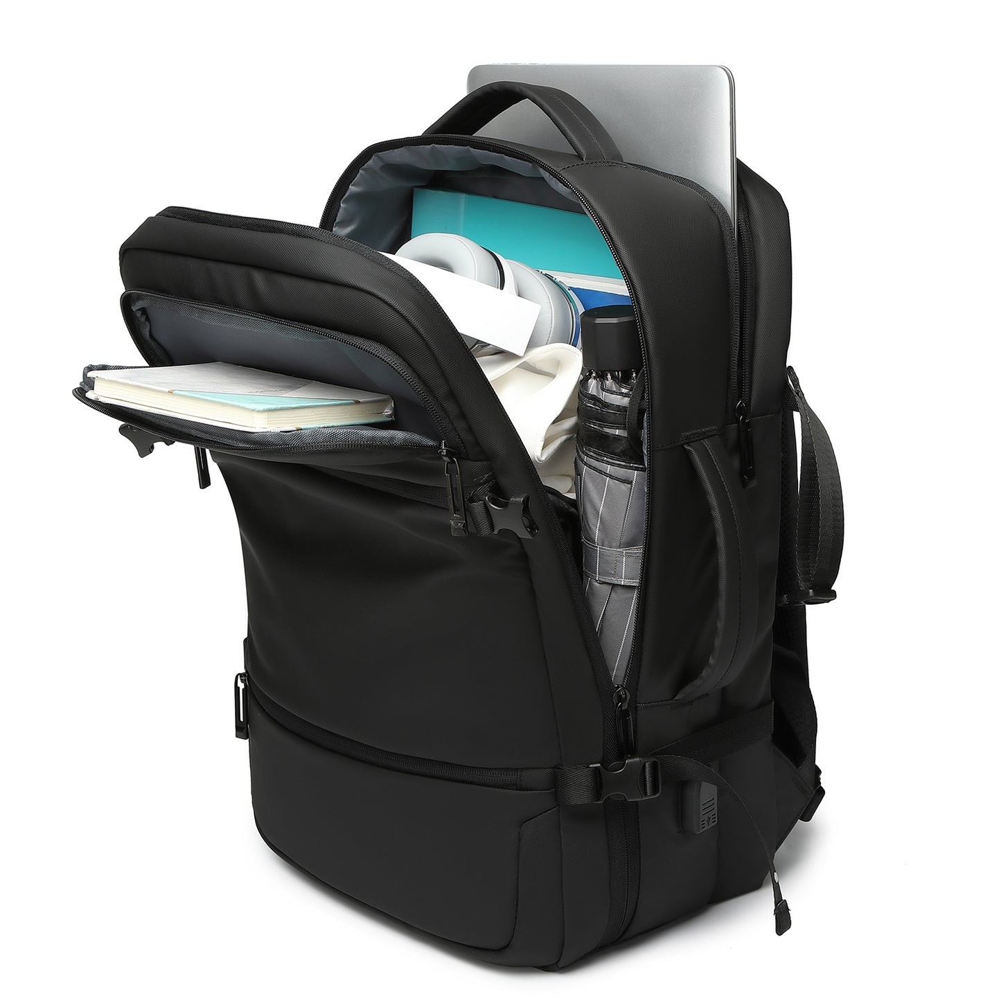 Expandable Travel Backpack,  Carry On Backpack 24L,  fits 15.6 Inch Laptop for Men Women Traveling Businesss