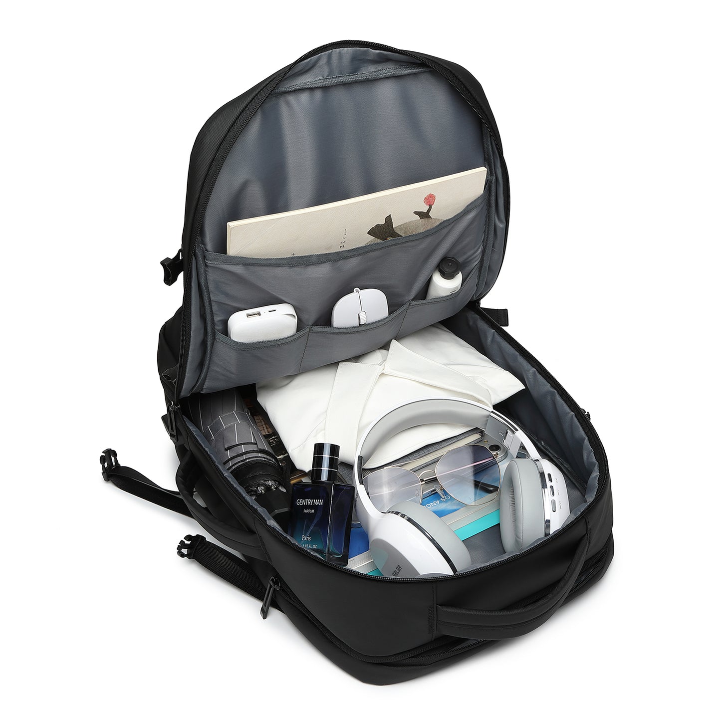 Expandable Travel Backpack,  Carry On Backpack 24L,  fits 15.6 Inch Laptop for Men Women Traveling Businesss