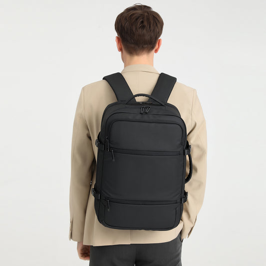 Expandable Travel Backpack,  Carry On Backpack 24L,  fits 15.6 Inch Laptop for Men Women Traveling Businesss