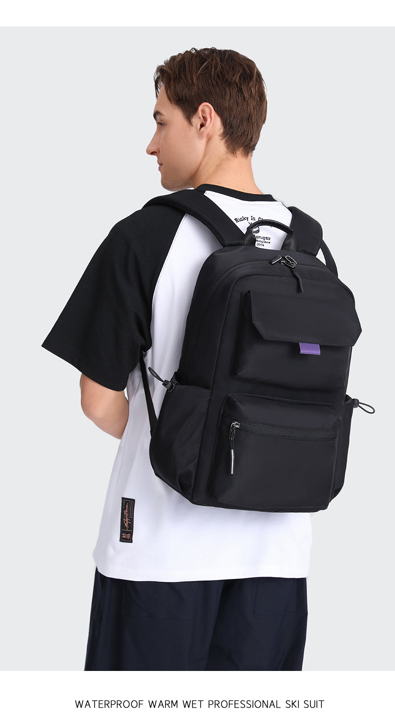 17 Inch Travel Laptop Backpack,  for Men with USB Charger Hole & Luggage Sleeve,Water Resistant College School Bag Bookbag for Men