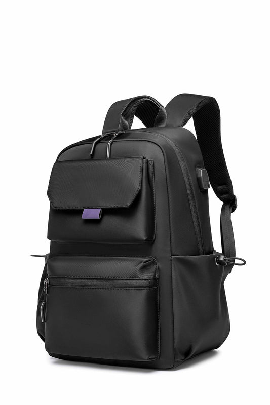 17 Inch Travel Laptop Backpack,  for Men with USB Charger Hole & Luggage Sleeve,Water Resistant College School Bag Bookbag for Men