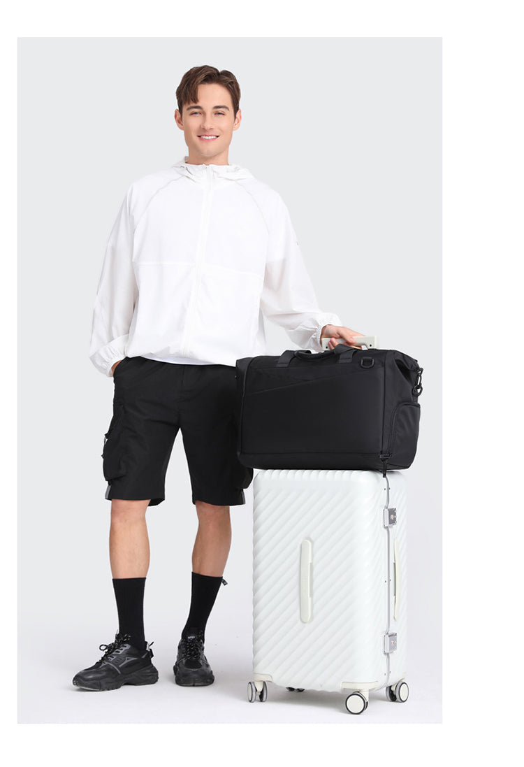 Travel Bag for Men and Women with Shoe & Wet Compartment for Travel, Sports, Fitness and Workout