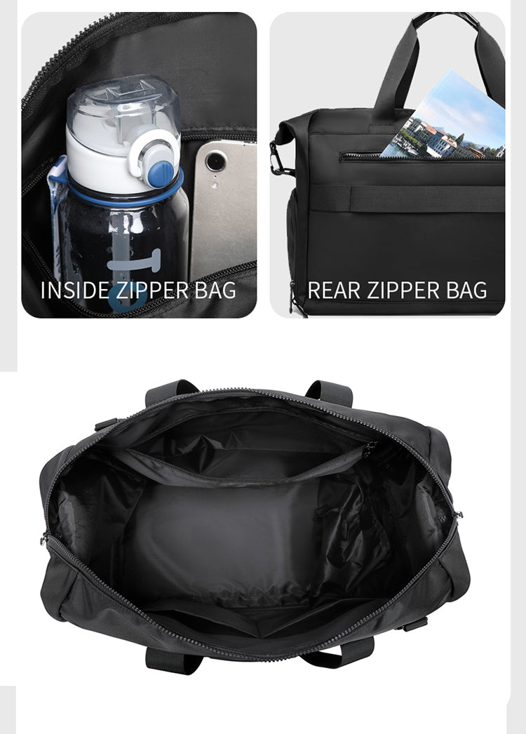 Travel Bag for Men and Women with Shoe & Wet Compartment for Travel, Sports, Fitness and Workout