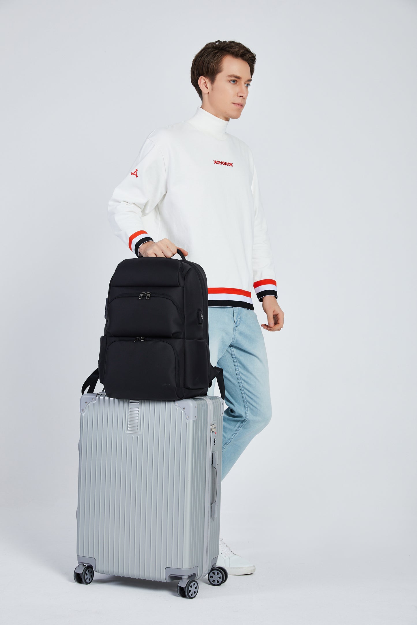 Travel Backpack, Large Carry on Backpack, 17 Inch Laptop Bag, Big Sturdy TSA-Friendly with USB Port College School Rucksack Bag, Gifts for Him Men Women