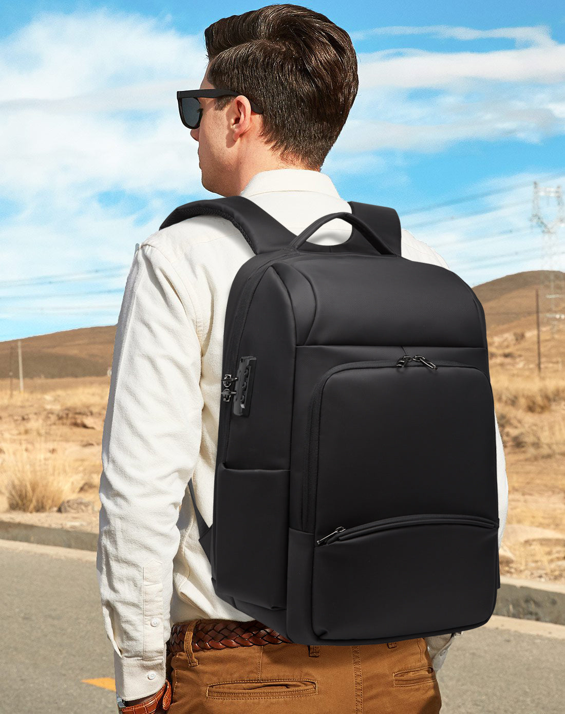 Anti Theft Laptop Backpack Travel Backpacks with usb Charging Port for Women Men 180° Openable, Water-resistantputer Bag Fits 17 Inch Laptop