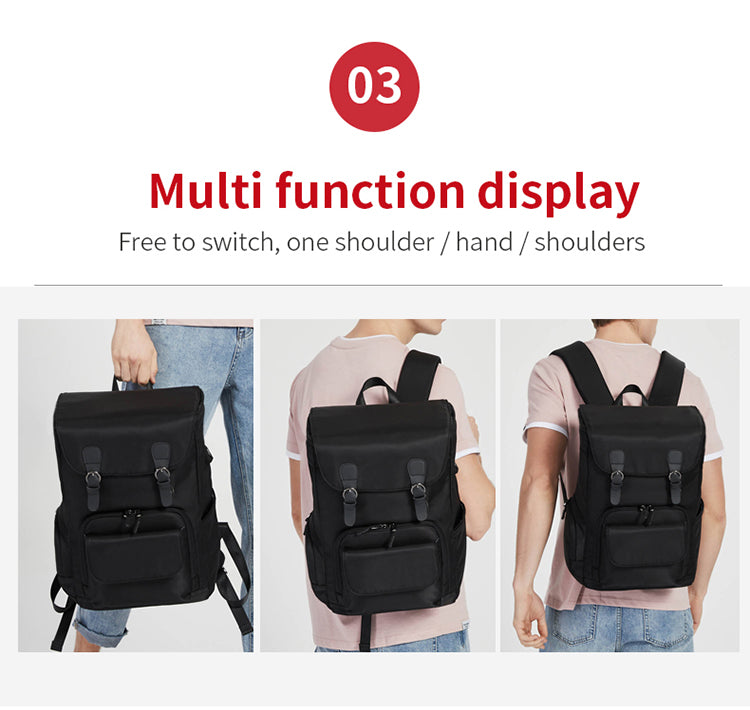 Travel Laptop Backpack, Business Anti Theft Slim Sturdy Laptops Backpack with USB Charging Port, Water Resistant  Fits 15.6 Inch