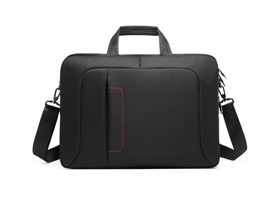 Hotsir Basics Compact Laptop Shoulder Bag Carrying Case with Strap and Zippered Accessory Pocket,  Black