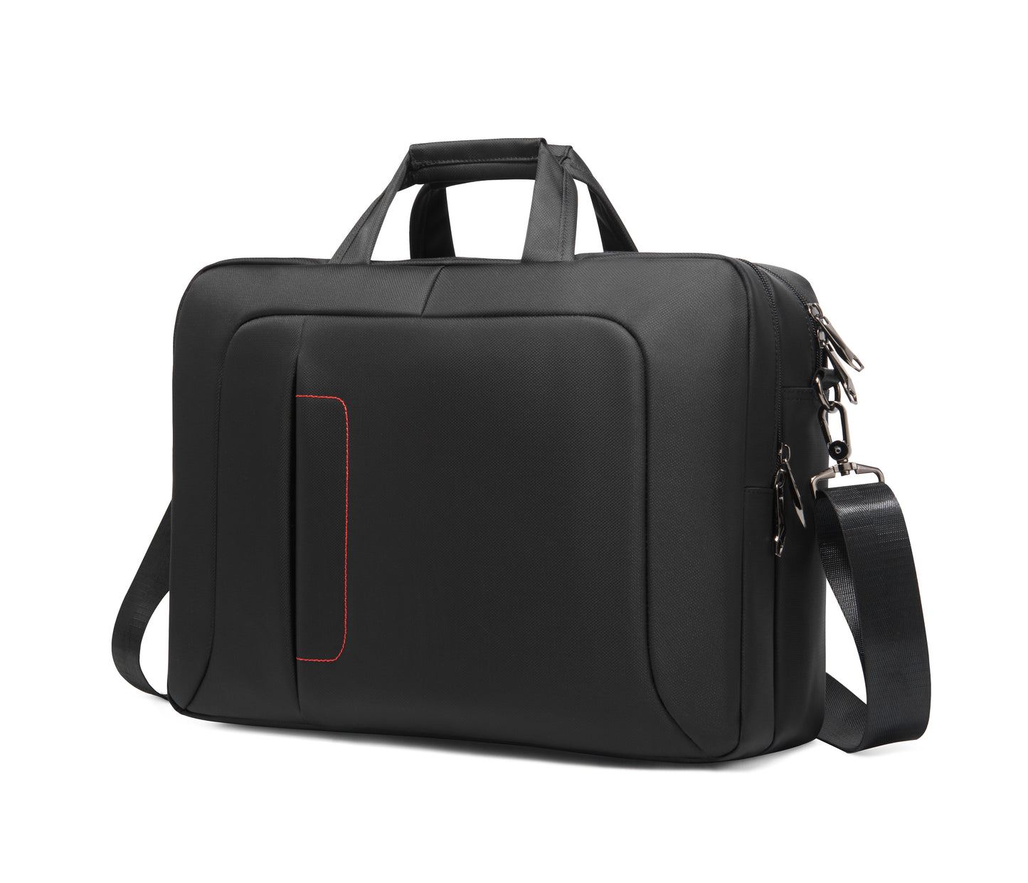Hotsir Basics Compact Laptop Shoulder Bag Carrying Case with Strap and Zippered Accessory Pocket,  Black