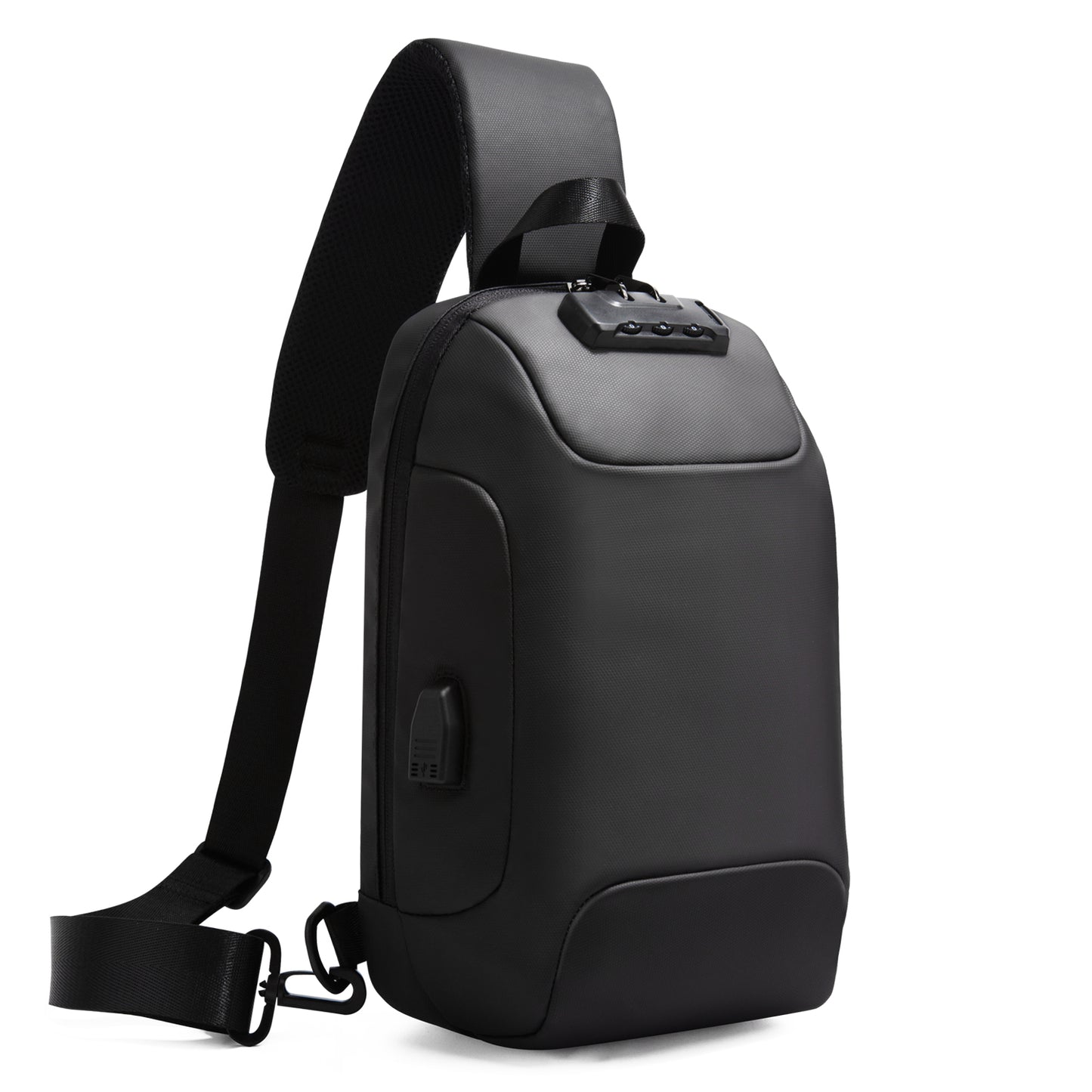 Sling Bag for Men Anti-theft USB Crossbody Shoulder  Waterproof Chest Bag Travel Daily Use