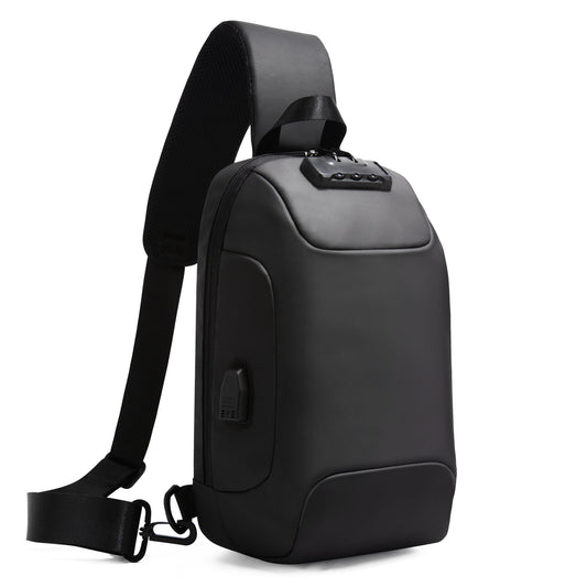 Sling Bag for Men Anti-theft USB Crossbody Shoulder  Waterproof Chest Bag Travel Daily Use