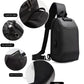 Sling Bag for Men Anti-theft USB Crossbody Shoulder  Waterproof Chest Bag Travel Daily Use