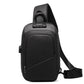 Anti Theft Sling Crossbody Backpack Shoulder Bag for Men,   for Hiking Walking Biking Travel Cycling with USB Charger Port