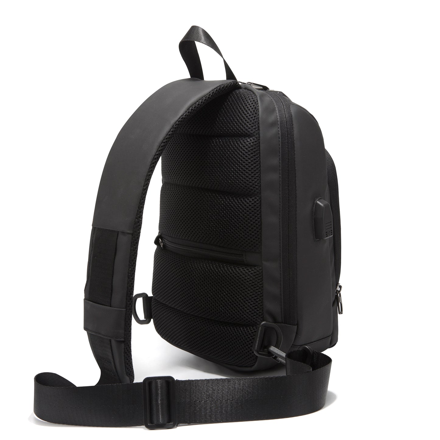 Anti Theft Sling Crossbody Backpack Shoulder Bag for Men,   for Hiking Walking Biking Travel Cycling with USB Charger Port