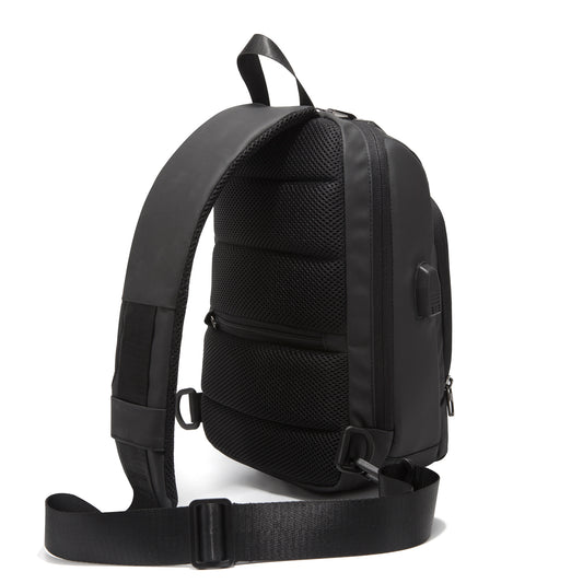 Anti Theft Sling Crossbody Backpack Shoulder Bag for Men,   for Hiking Walking Biking Travel Cycling with USB Charger Port