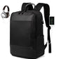 Black Backpack, Laptop Backpack 15.6 Inch Mens Rucksack Work School Bag with USB Charging Port Waterproof Day pack for Business Travel College..