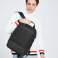 Black Backpack, Laptop Backpack 15.6 Inch Mens Rucksack Work School Bag with USB Charging Port Waterproof Day pack for Business Travel College..