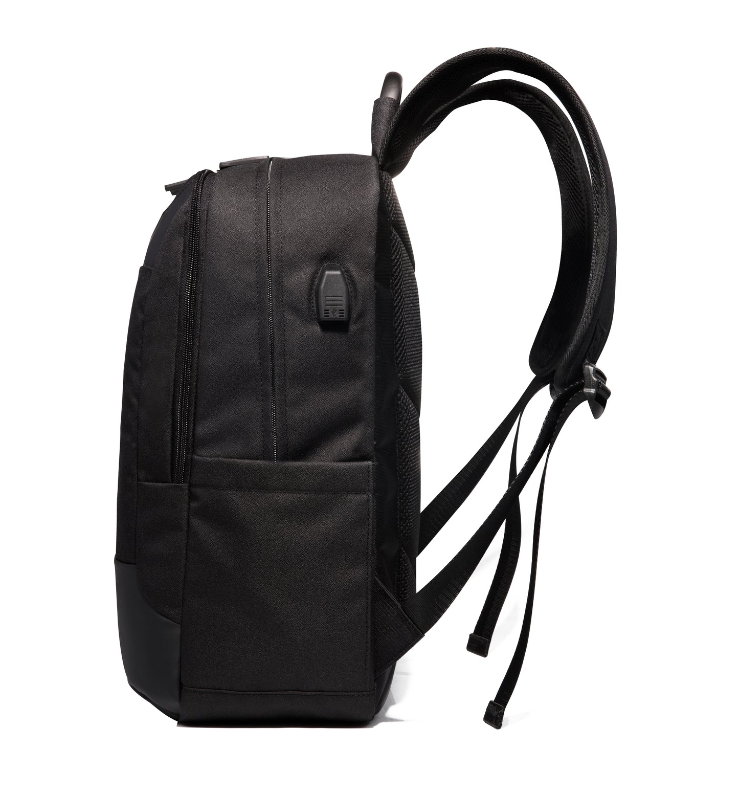 Black Backpack, Laptop Backpack 15.6 Inch Mens Rucksack Work School Bag with USB Charging Port Waterproof Day pack for Business Travel College..