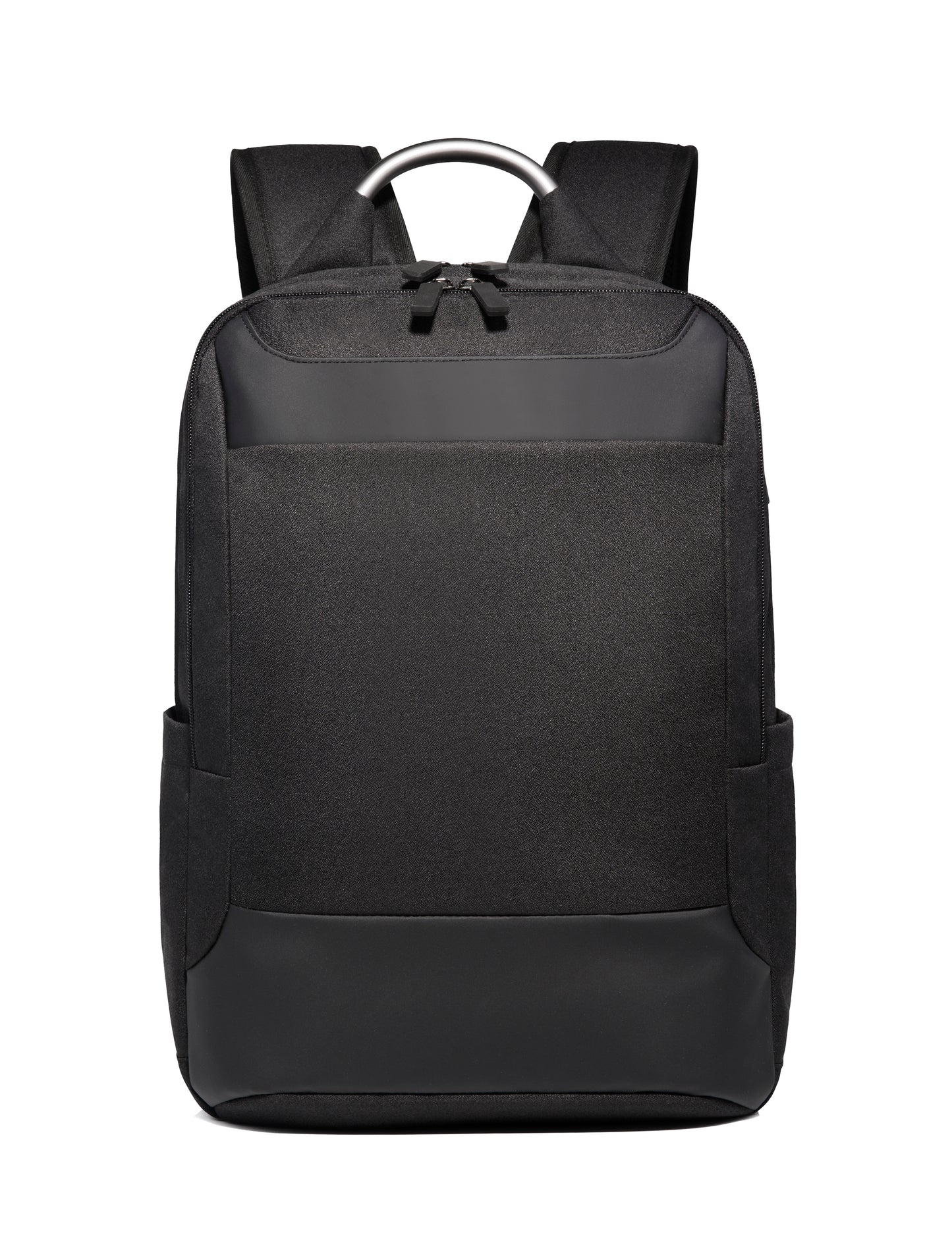 Black Backpack, Laptop Backpack 15.6 Inch Mens Rucksack Work School Bag with USB Charging Port Waterproof Day pack for Business Travel College..