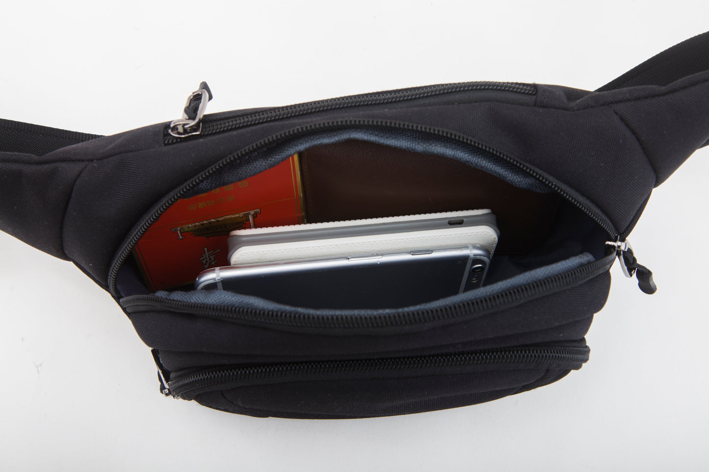 Crossbody Fanny Pack with 3-Zipper Pockets,Workout Traveling Running Casual Phone Bag Carrying All Phones