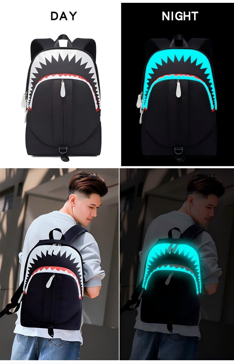 Vintage night light reflective Backpack Travel Laptop Backpack with usb Charging Port for  College Backpack Fits 15.6 Inch Laptop