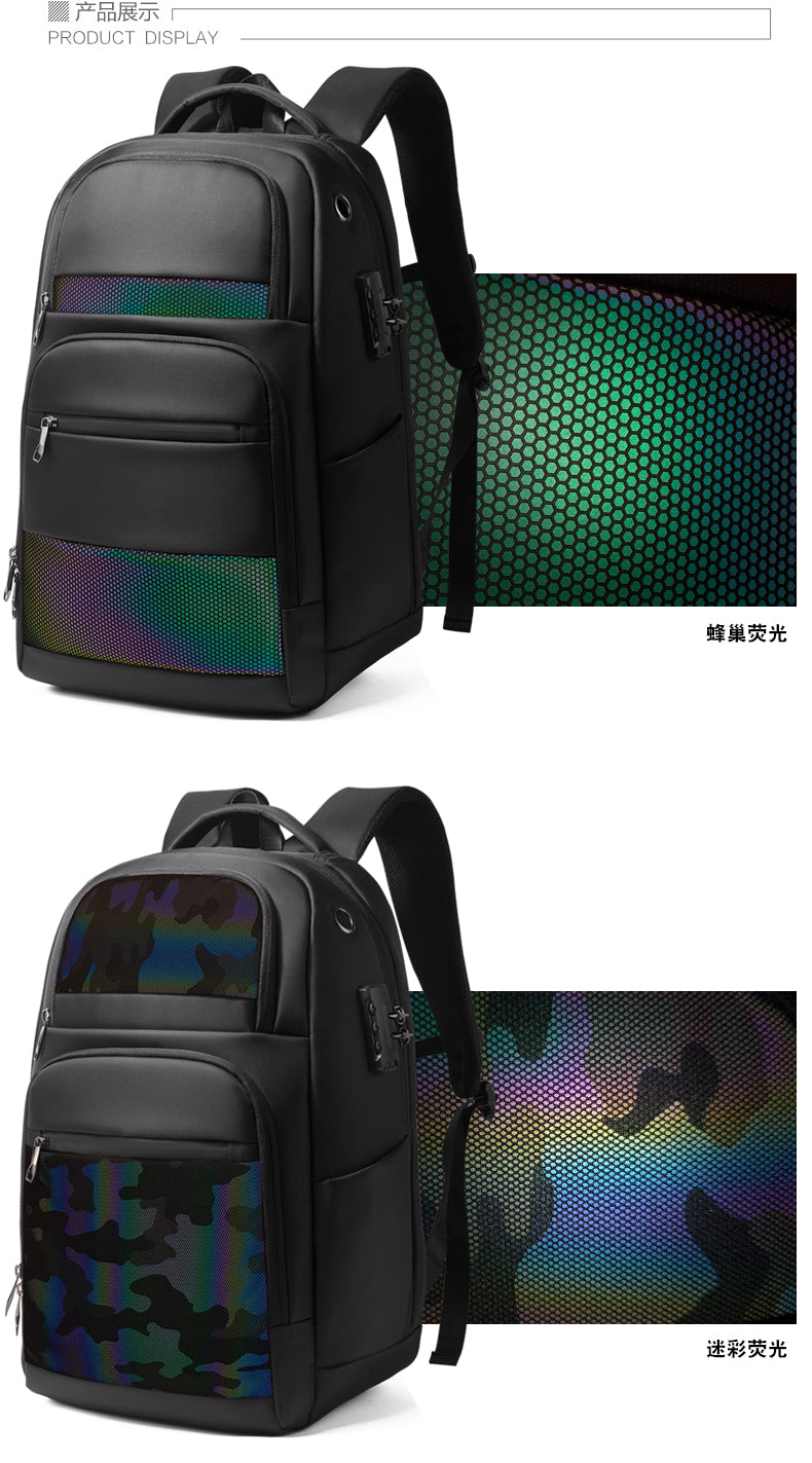 Fluorescence design Bag Durable Water-Resistant Casual Daypack for Office College Weekender