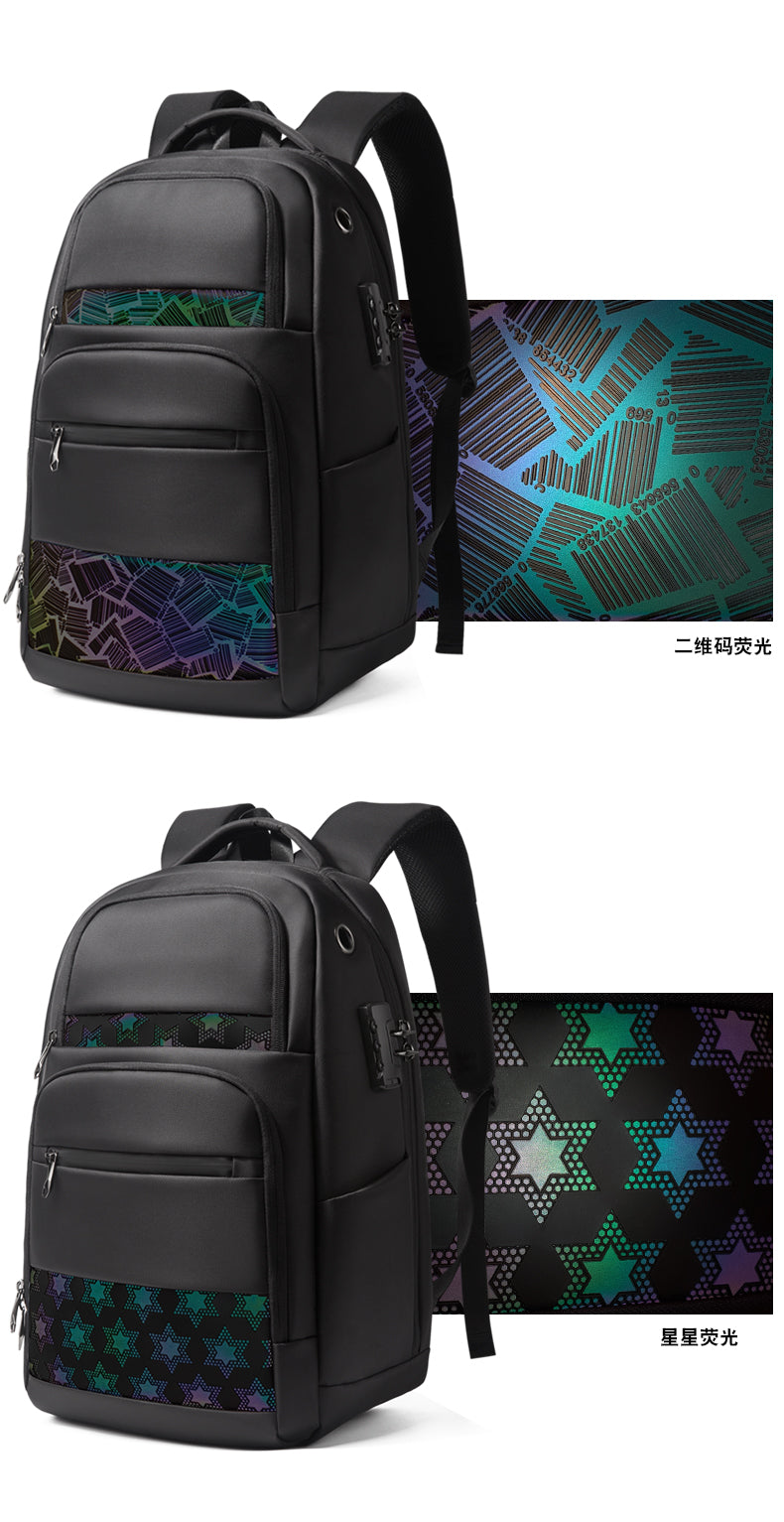 Fluorescence design Bag Durable Water-Resistant Casual Daypack for Office College Weekender