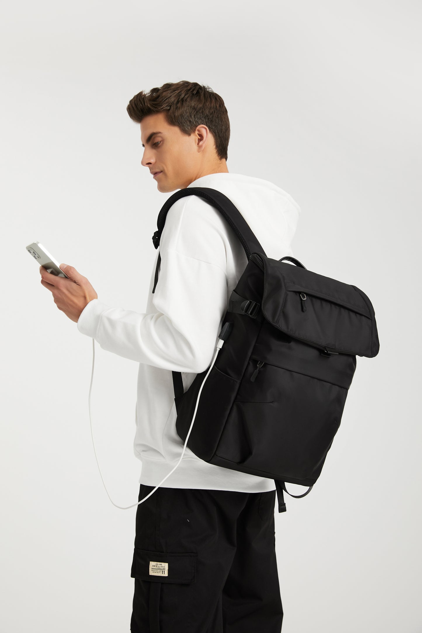 Water Resistant Backpack with USB charge port for School Travel Outdoor College, 15.6 inch Laptop Daypack for Men and Women