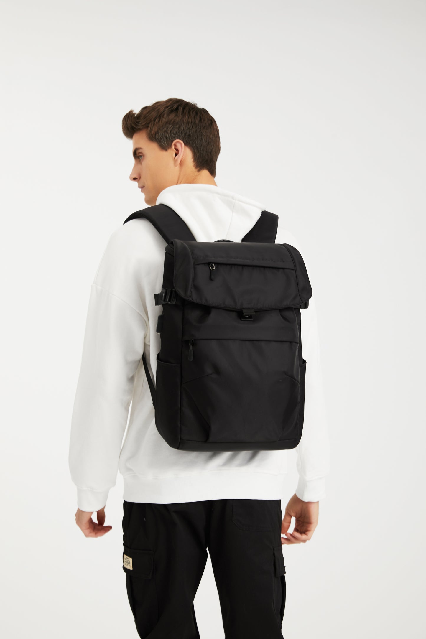 Water Resistant Backpack with USB charge port for School Travel Outdoor College, 15.6 inch Laptop Daypack for Men and Women