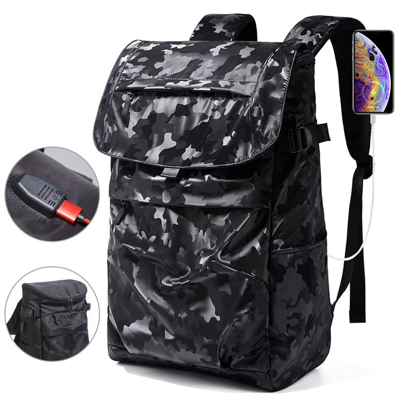 Water Resistant Backpack with USB charge port for School Travel Outdoor College, 15.6 inch Laptop Daypack for Men and Women