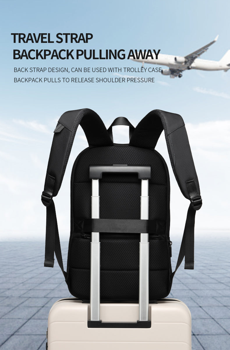 Slim& Expandable Laptop Backpack 15.6  inch Travel Business Backpack Rainproof Daypack for Men and Women